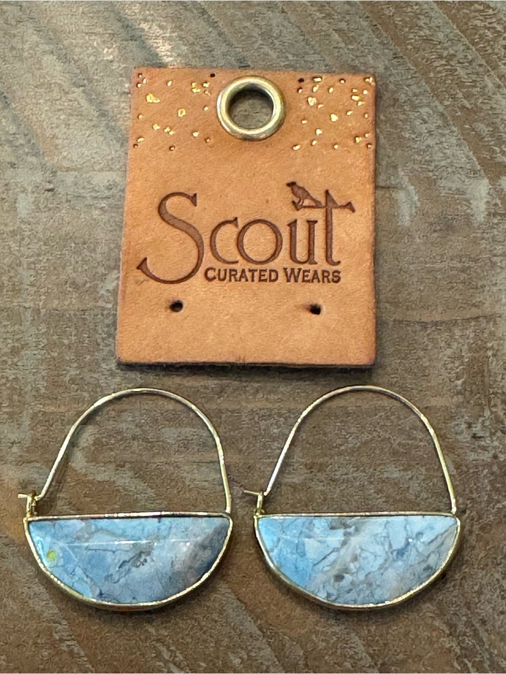 NWT Scout Curated Wear Blue Howlite Stone of Harmony Earrings